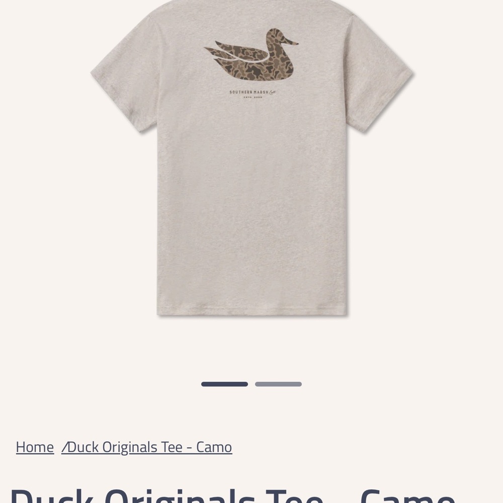 Southern Marsh White Duck Camo Tee